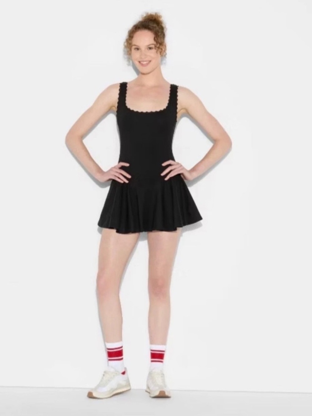 Wild Fable Black Drop Waist Mini Skater Dress Lined XXS NWT - Picture 3 of 6